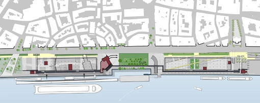 Visie centraal deel Scheldekaaien met ve